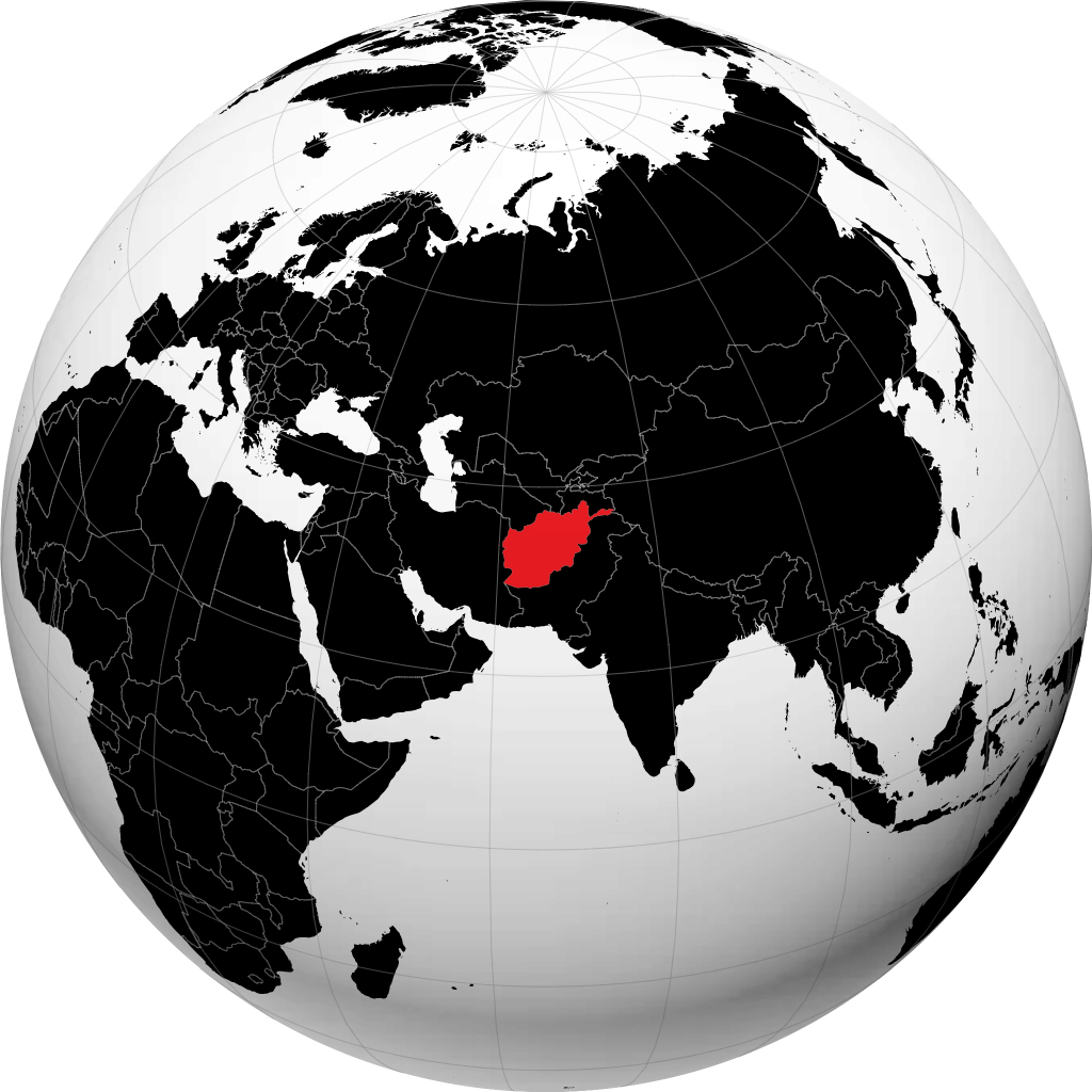 افغانستان روی کره زمین
