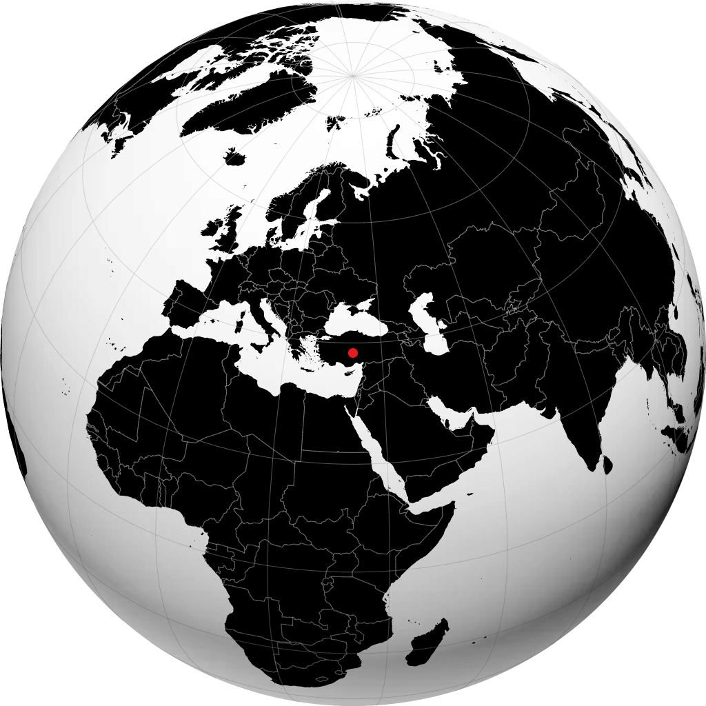 آکسارای روی کره زمین