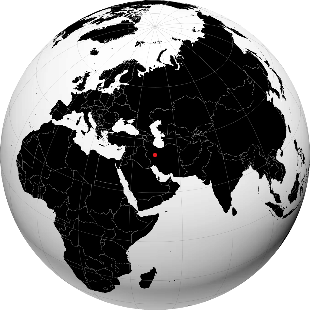 اراک روی کره زمین