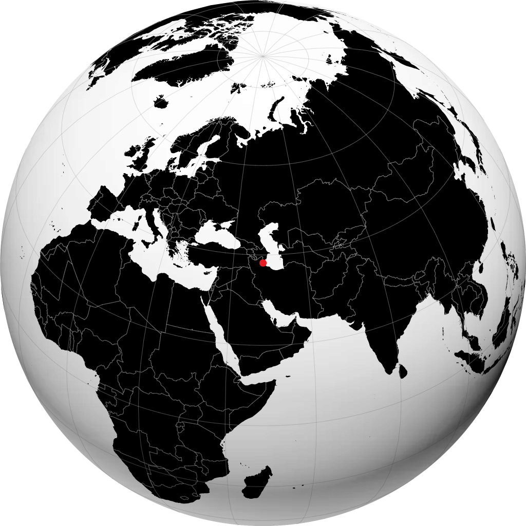 اردبیل روی کره زمین