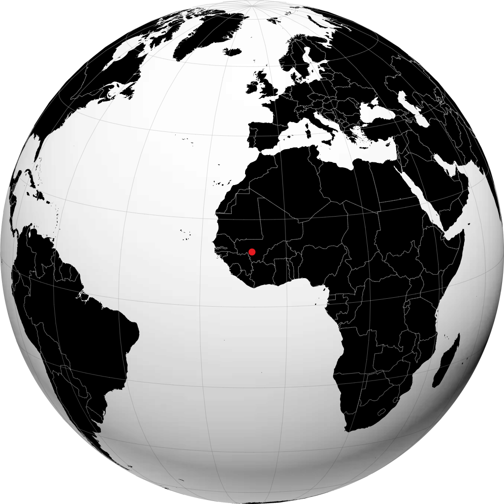 باماکو روی کره زمین