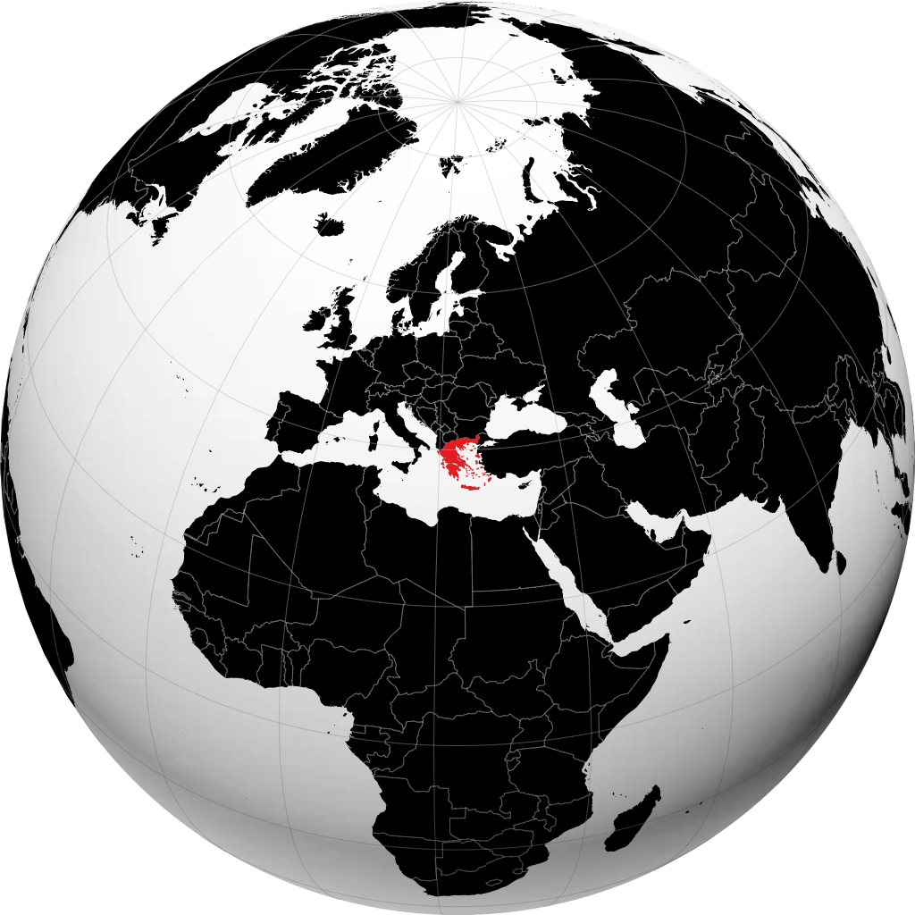 یونان روی کره زمین
