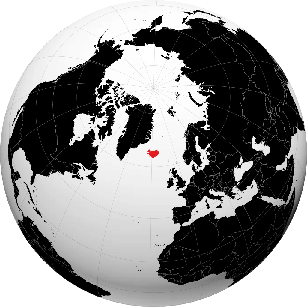 ایسلند روی کره زمین