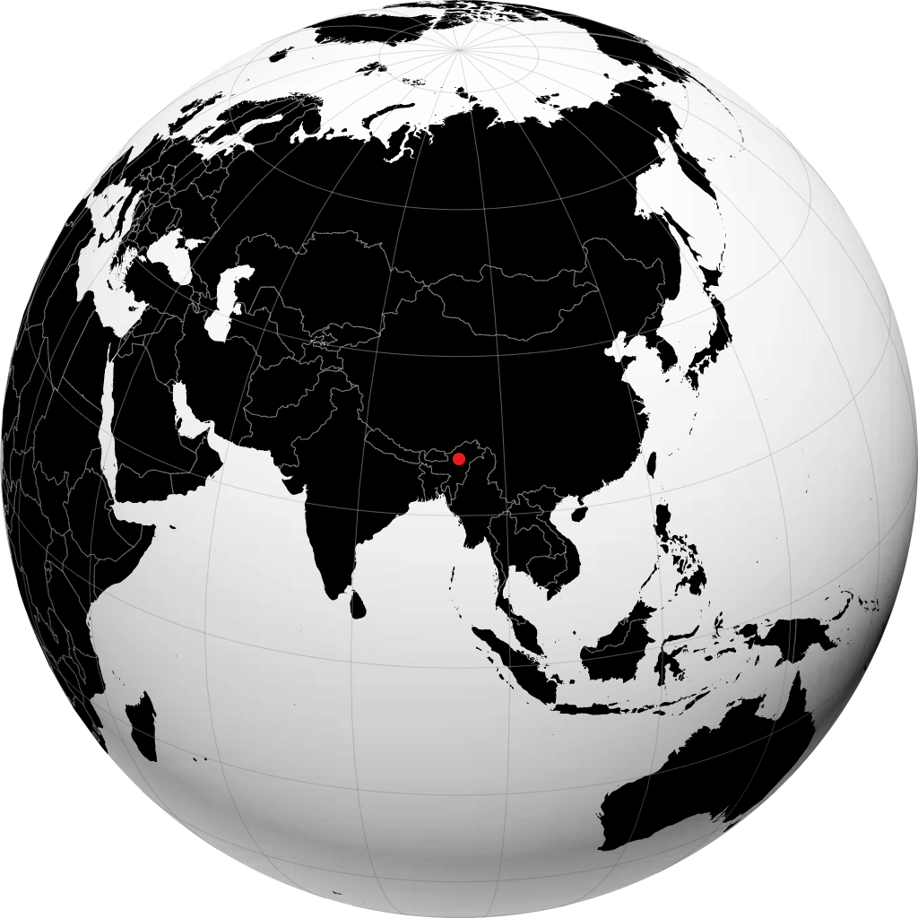 ایتاناگر روی کره زمین
