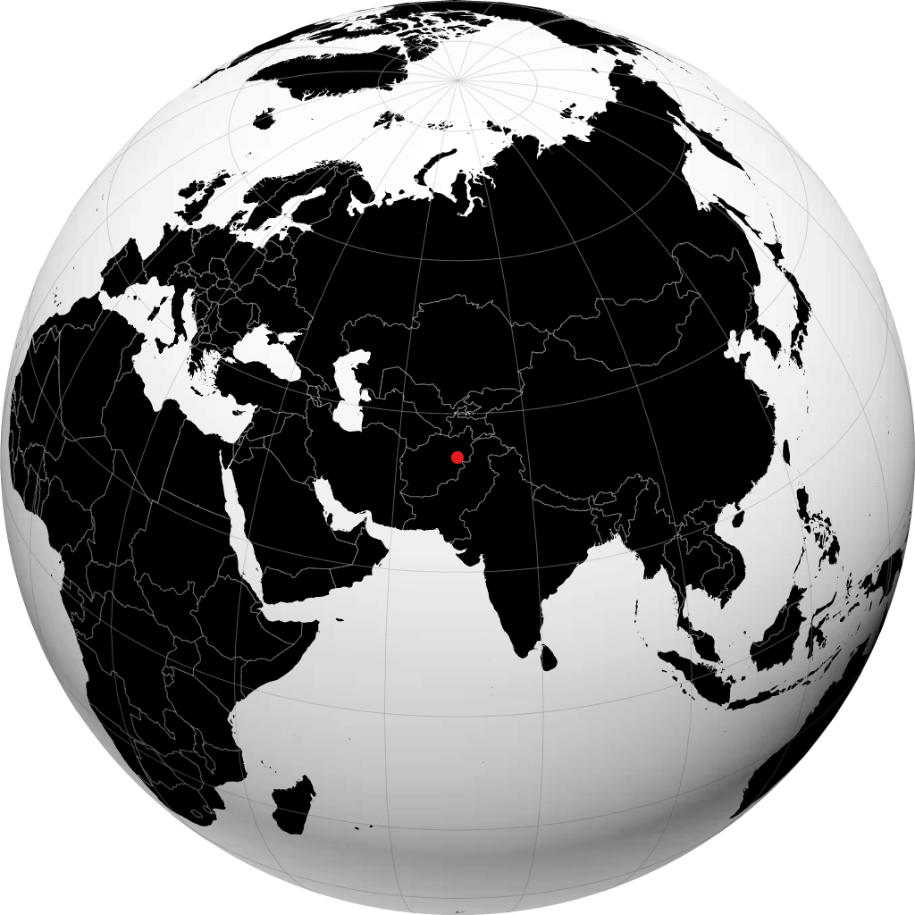 کابل روی کره زمین