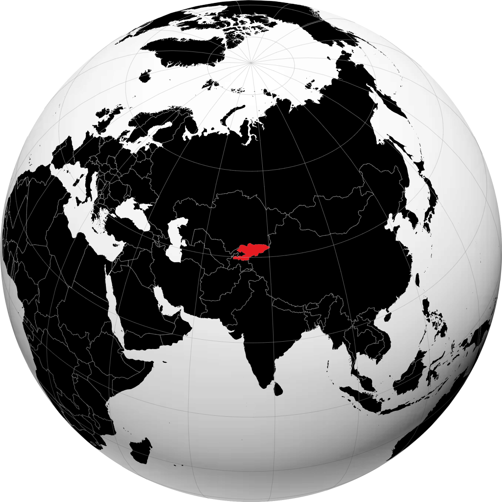 قرقیزستان روی کره زمین
