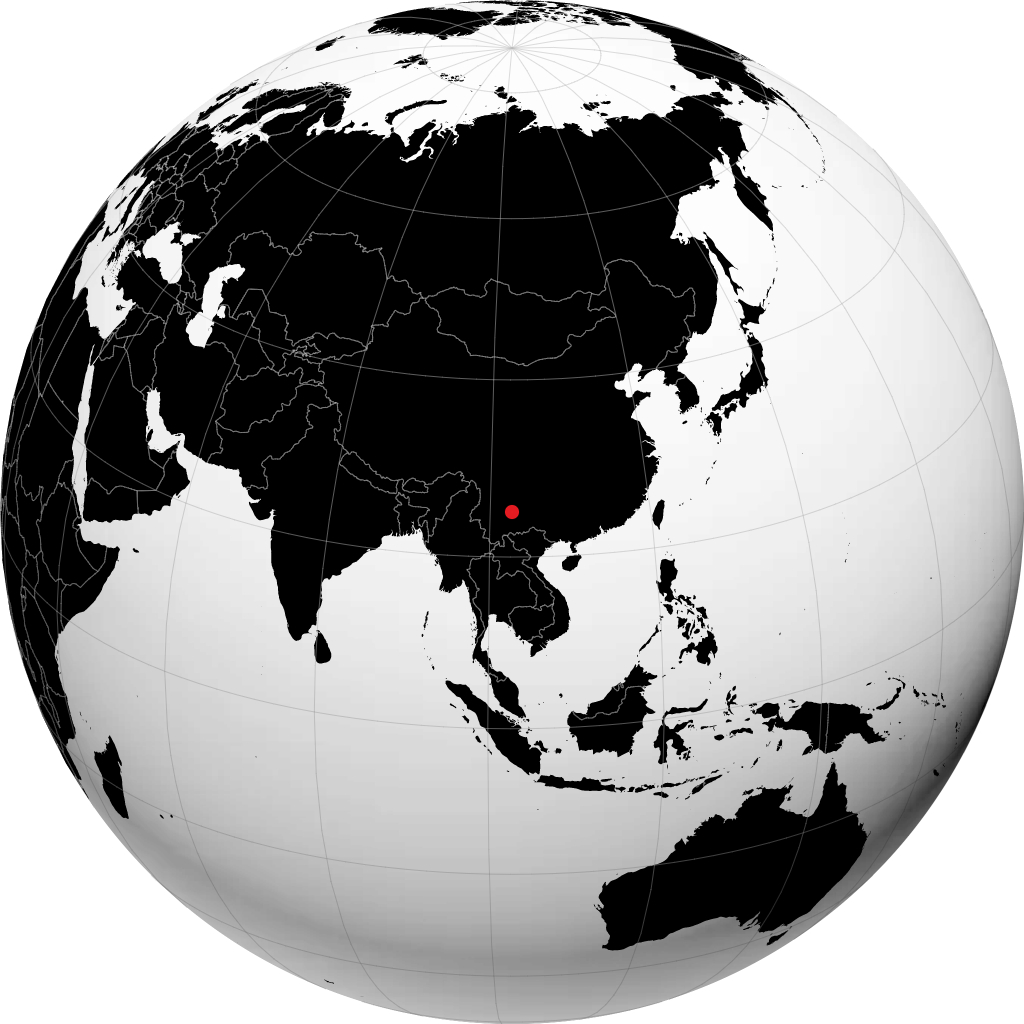 کونمینگ روی کره زمین
