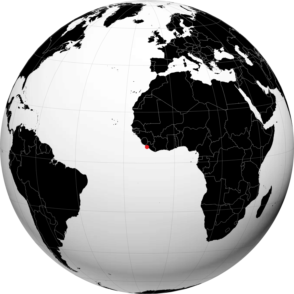 مونروویا روی کره زمین