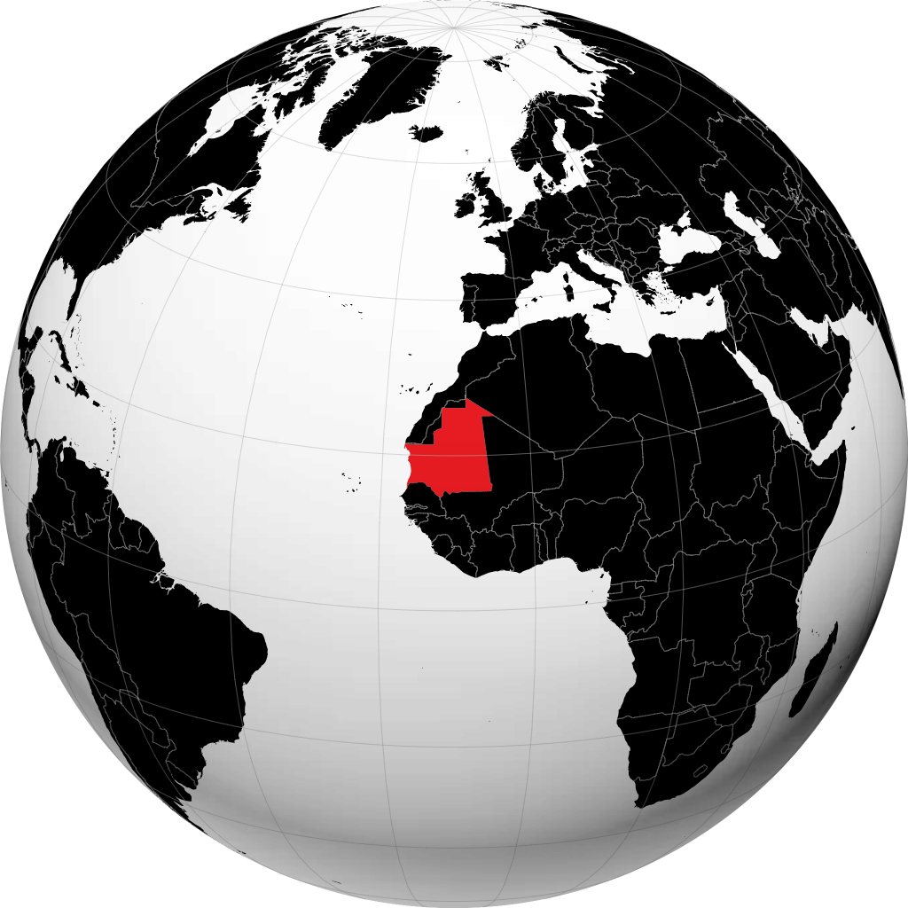 موریتانی روی کره زمین