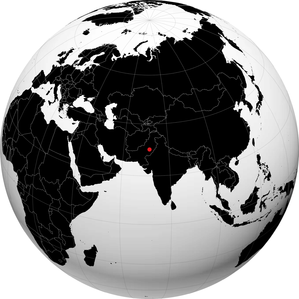 ملتان روی کره زمین