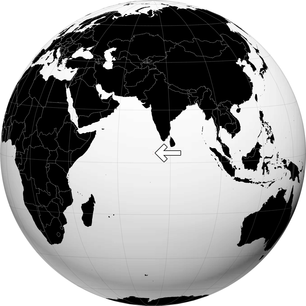 مالدیو روی کره زمین
