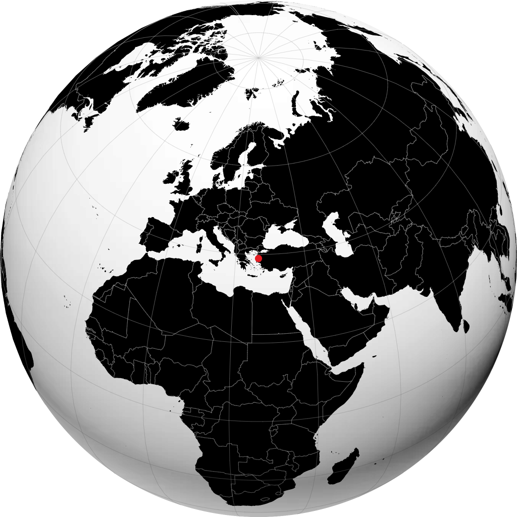 میتیلینی روی کره زمین