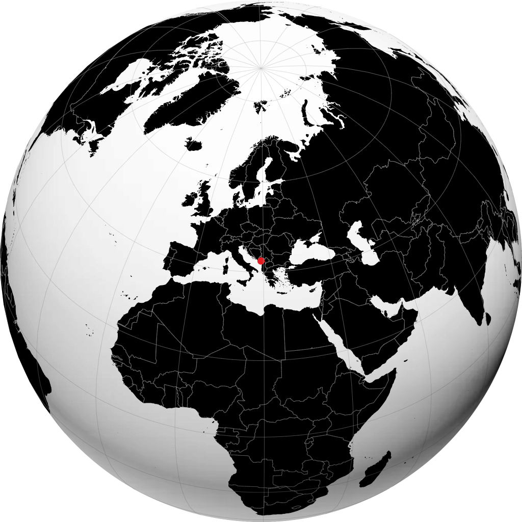 پودگوریتسا روی کره زمین