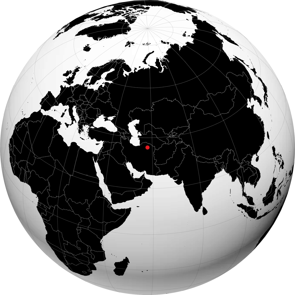 سبزوار روی کره زمین