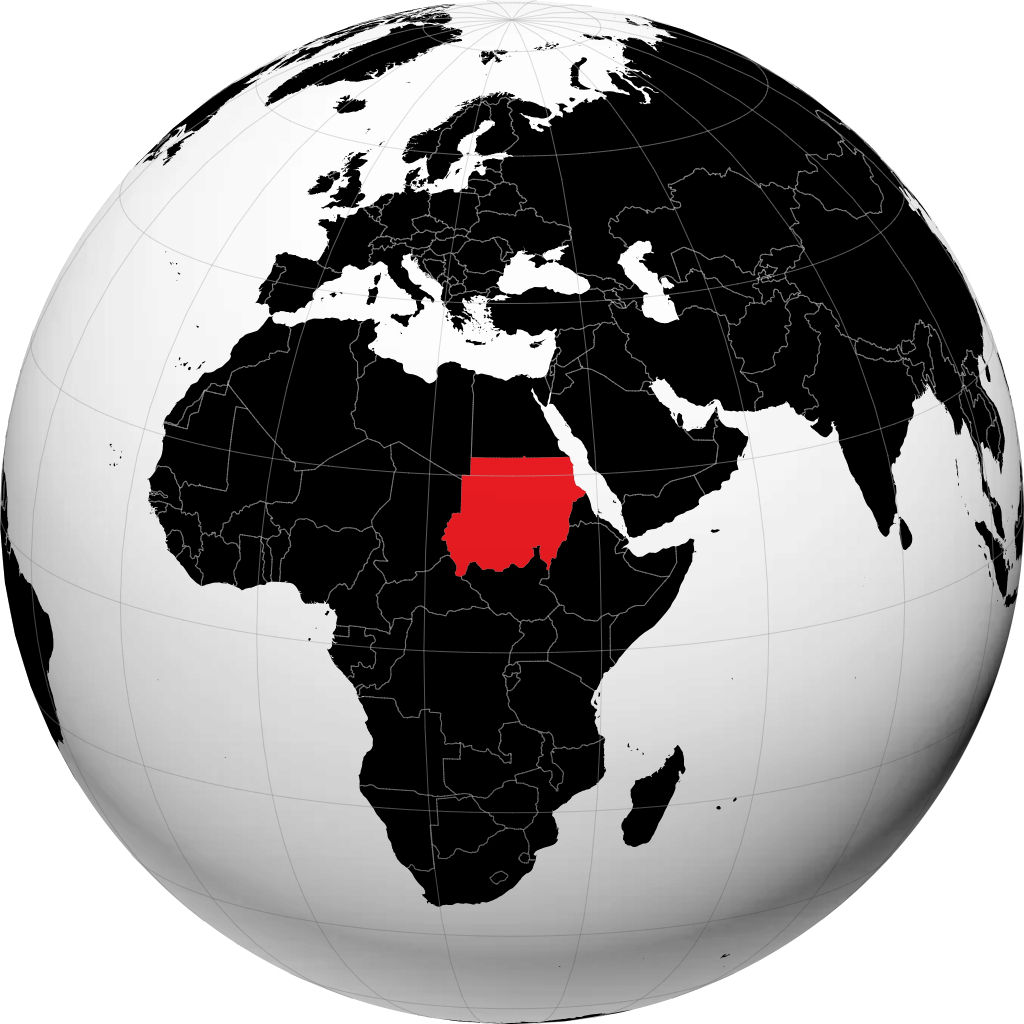 سودان روی کره زمین