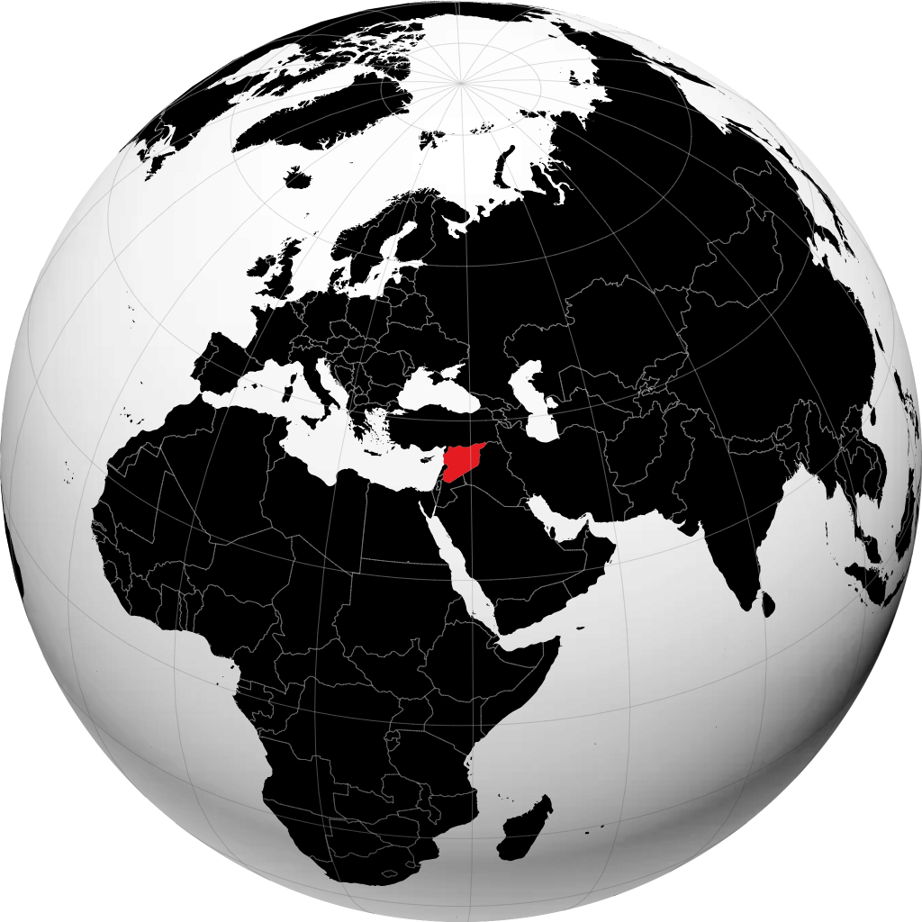 سوریه روی کره زمین