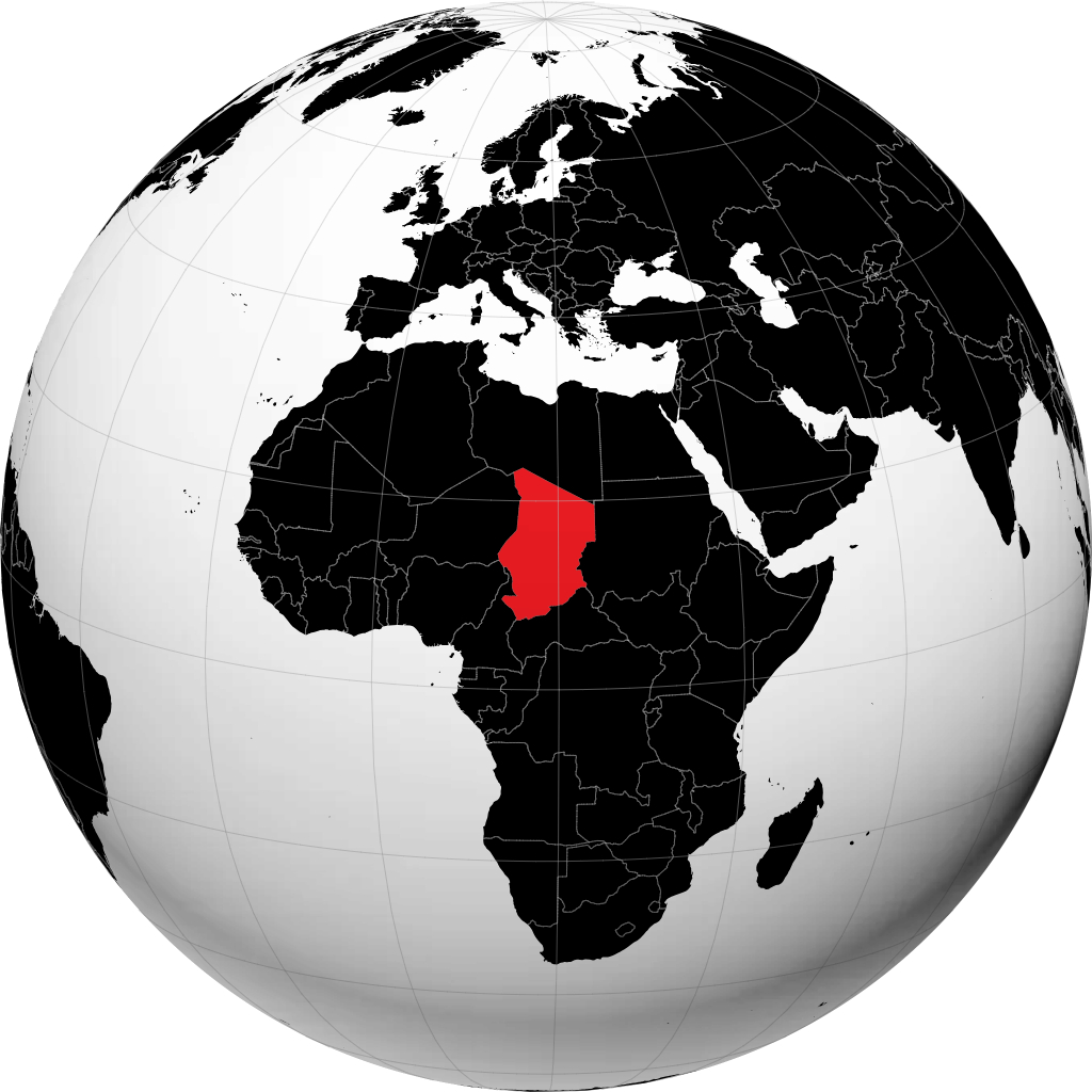 چاد روی کره زمین