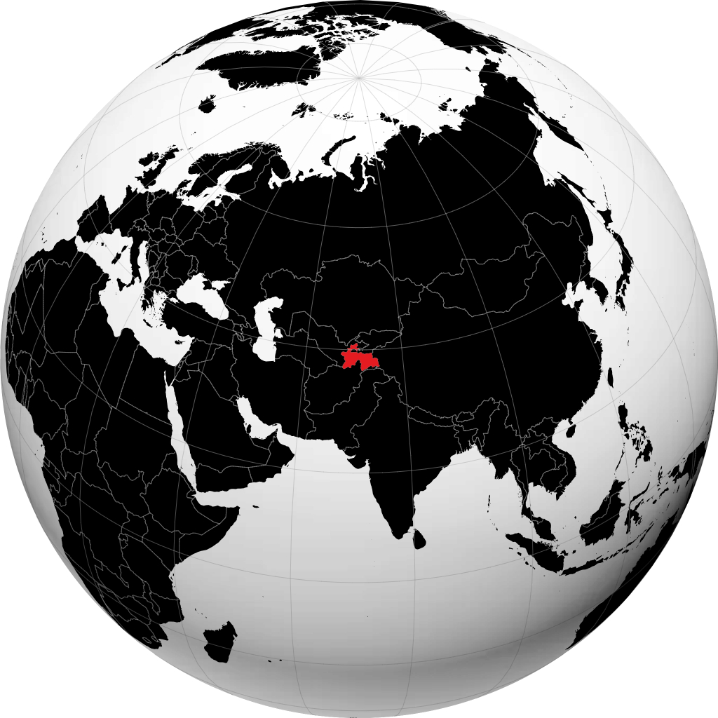 تاجیکستان روی کره زمین
