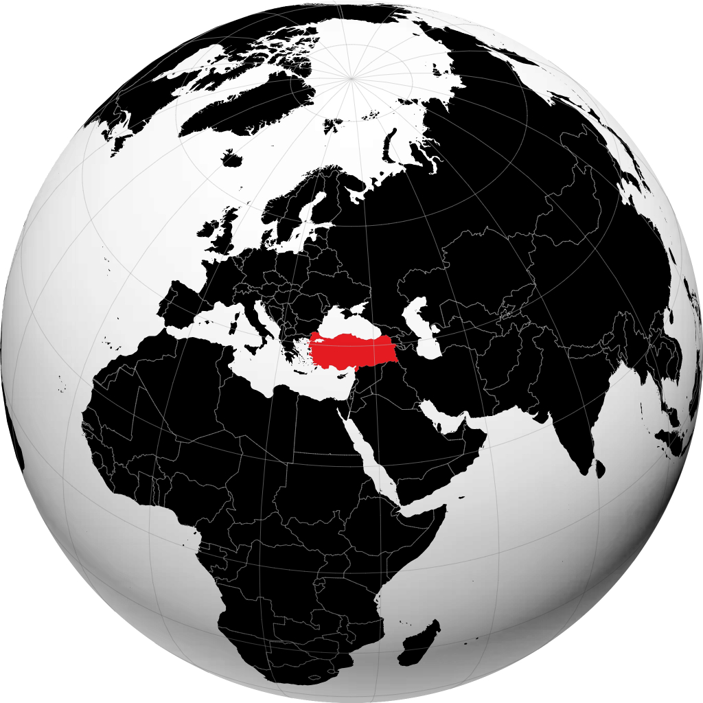 ترکیه روی کره زمین