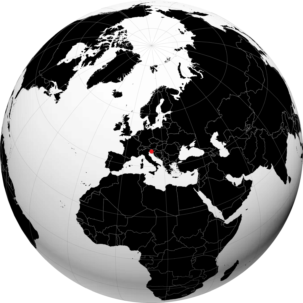تریسته روی کره زمین
