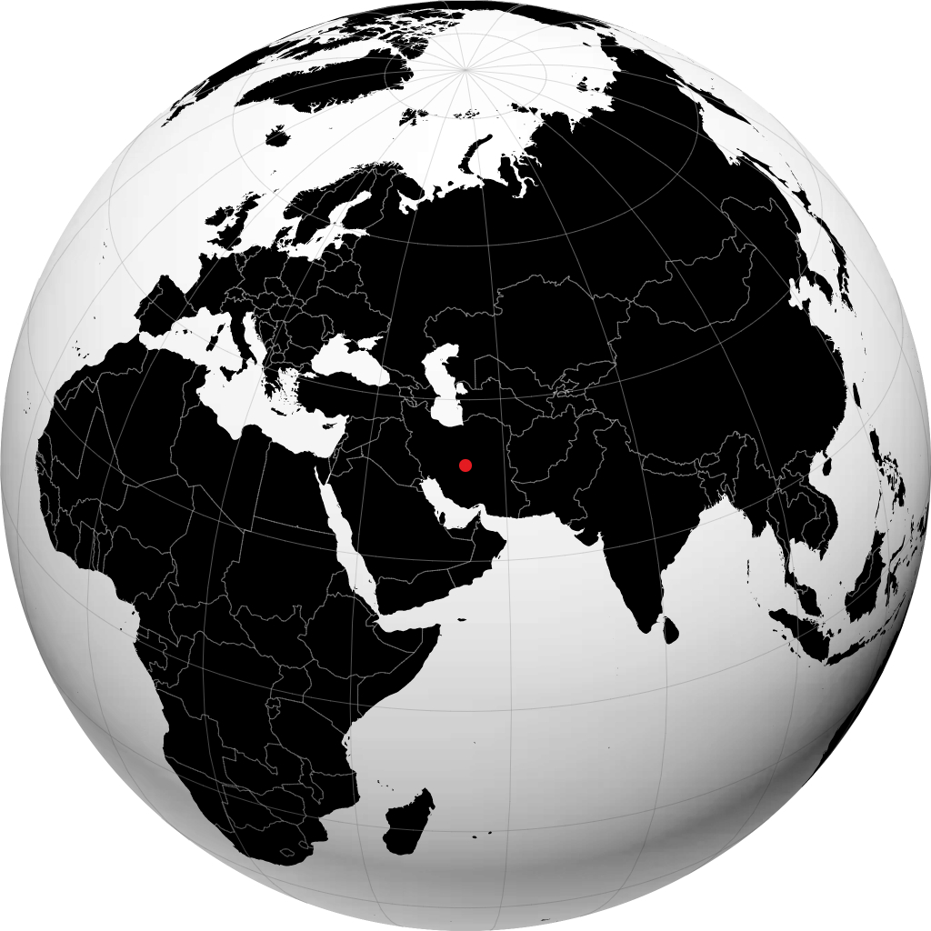 یزد روی کره زمین